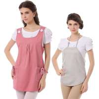婧麒防辐射肚兜孕妇防辐射服 孕妇装防辐射孕妇装正品银纤维衣服jc8315A粉红色L