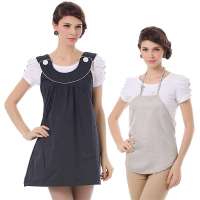 婧麒防辐射服 孕妇装防辐射肚兜防辐射孕妇装正品银纤维春夏衣服jc8313A藏青色L