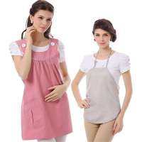 婧麒防辐射服 孕妇装防辐射肚兜防辐射孕妇装正品银纤维春夏衣服jc8313A粉红色L