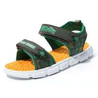 奈足童鞋男童凉鞋儿童凉鞋男童2013夏沙滩鞋男童鞋凉鞋军绿/桔黄31