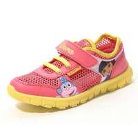 奈足 童鞋女童 2013朵拉单层网透气网面网布鞋 女童鞋西瓜红/黄32