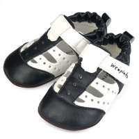 优安 品优马系列夏款宝宝凉鞋 斑马纹婴儿学步软底 潮妈必选P12003 黑白 13.5cm