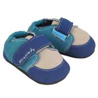 优安品优马系列春秋加绒款可调整脚背型胖脚宝宝软底学步鞋P11007蓝色 13.5cm 