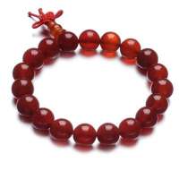 TFF蒂凡  天然A级红玛瑙情侣手链爱意相随女款(附带珠宝鉴定证书)