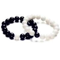 TFF蒂凡  天然砗磲黑玛瑙情侣手链 浓情蜜意白款