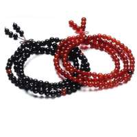 TFF蒂凡  中国红天然A级红玛瑙108颗开光佛珠手链 情侣款