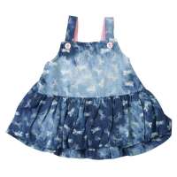 凡爱宝贝婴幼儿服装满满爱牛仔吊带裙FDBFA3247蓝色80