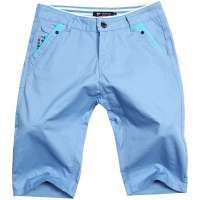 柒加尚品 夏装新款个性简约休闲中短裤32DK05(浅蓝30)