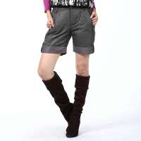 雪中飞 女装女绗格羽绒短裤 XR9200(#943麻灰 170/68(L))