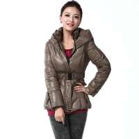雪中飞 女装女亮面花边腰带款 XR9070(#953甘草色 165/88A(M))