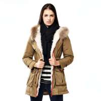 雪中飞 女装女撞色拉中长款 X1201138(#12768(暗藤黄) 175/96A(XL))