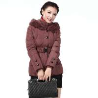 雪中飞 女装女獭兔毛帽休闲款 XR9068(#925纳红 175/96A(XL))