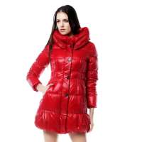 雪中飞 女装女珠片领中长款 X1201102(#12166(红莓色) 160/84A(S))