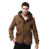 雪中飞 男装男菱形格中长款 X1201059(#127115(棕榈黄) 180/96A(L))