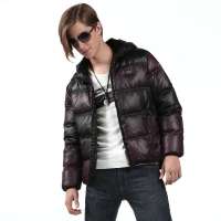 雪中飞 男装男时尚活力连帽短款 XR9007(#970/56雨丝红/黑色 175/92(M))