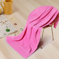 吉祥三宝全棉系列纯色浴巾70*140粉色