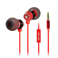 电音(DANYIN) WP-158 入耳式 线控带话筒 时尚音乐耳机 红色