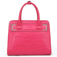 大企鹅DAQIE真皮鳄鱼纹女士手袋手提单肩包A67193-598-23枚红色