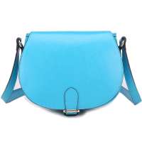 大企鹅DAQIE女士时尚韩版糖果色真皮单肩斜挎女包 A65218-348-23蓝色