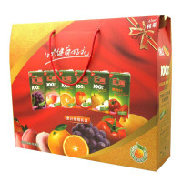 汇源100％礼品盒(1个橙汁和5个非橙组合)1L