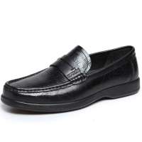 沙驰男鞋商务休闲鞋真皮牛皮鞋90322001Z黑色39