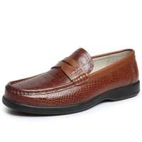 沙驰男鞋商务休闲鞋真皮牛皮鞋90322002Z棕色43