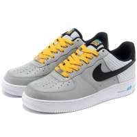 耐克男空军一号板鞋488298-014灰/黑/黄40.5