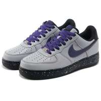 耐克男空军一号板鞋488298-060灰/紫/泼墨42