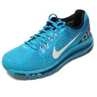 耐克AIR MAX+2013全掌气垫男跑步鞋554886-410孔雀蓝42