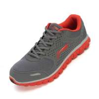 李宁男减震跑鞋ARHG059-3冷灰/辣桔44