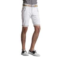 圣捷罗 男装韩版休闲修身男士中裤HCD62760(白色/33)