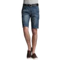 圣捷罗 男装休闲男士中裤纯棉HCD61700(蓝色/32)