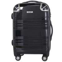 凌日100%PC材质拉杆旅行箱黑色25寸PC160PC160