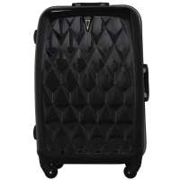 凌日100%PC材质铝框拉杆旅行箱黑色24寸PCH218PCH218