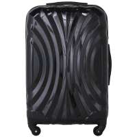 凌日100%PC材质拉杆旅行箱黑色20寸PC176PC176