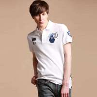 九牧王旗下 男装格利派蒙时尚休闲短袖T恤CTC02E0410 (白色/180)