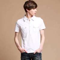 九牧王旗下 男装格利派蒙修身日韩时尚休闲t恤 CTC02E0510 (白色/180)