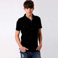 九牧王旗下 男装格利派蒙时尚休闲短袖T恤CTC02E0520 (黑色/170)