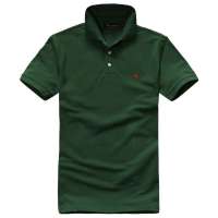 MileWile马罗威利 男装欧版时尚休闲纯棉珠地布翻领T恤纯色短袖POLO衫TM-13SU6065(墨绿/L)
