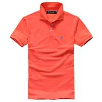 MileWile马罗威利 男装欧版时尚休闲纯棉珠地布翻领T恤纯色短袖POLO衫TM-13SU6065(西瓜红/M)