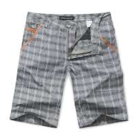 迪尔马奇 男装英伦直筒商务休闲短裤DM612(深灰格/33)