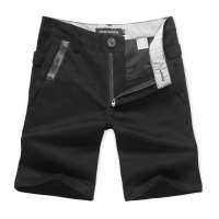 迪尔马奇 男装英伦时尚单色休闲短裤DD06(黑小格/33)