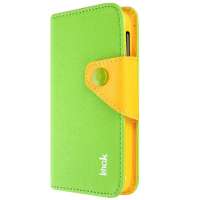 IMAK十字纹撞色皮套TCLS800绿撞黄