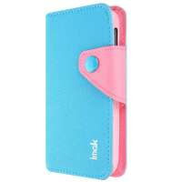 IMAK十字纹撞色皮套TCLS800蓝撞粉