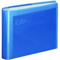 齐心SC60 i color系列60枚可变背脊名片册二段十格 蓝色