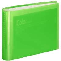 齐心SC60 i color系列60枚可变背脊名片册二段十格 绿色
