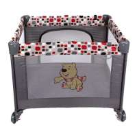 Lecoco乐卡儿童游戏床携带方便围床摇篮可折叠床MB500优雅魔方