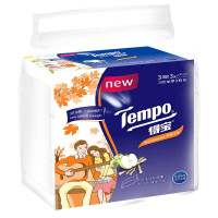 Tempo/得宝 软抽面巾纸90抽*3包(苹果木味)