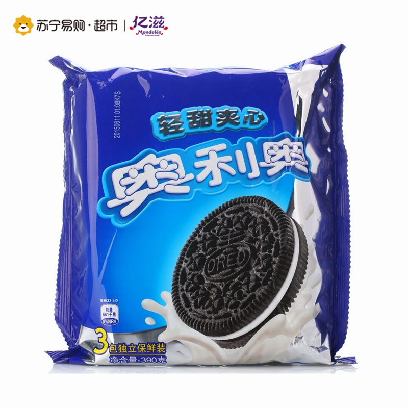 奥利奥 轻甜夹心饼干 390g/袋