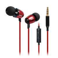 硕美科入耳式手机音乐耳塞带线控MH417i(法兰红)
